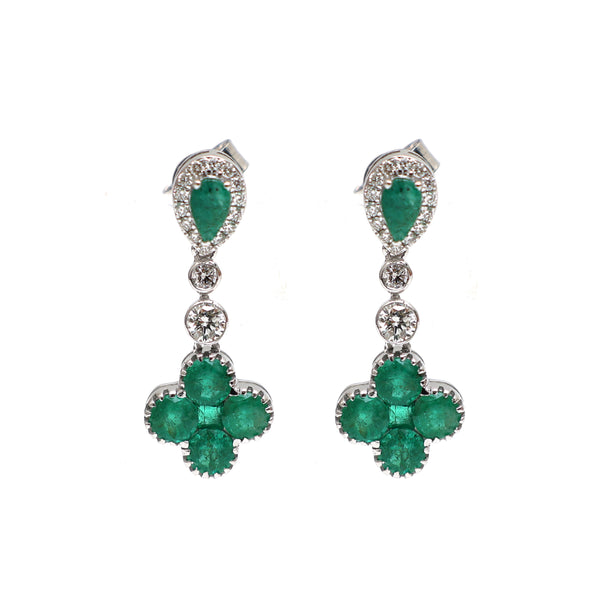Emerald Diamond Earrings