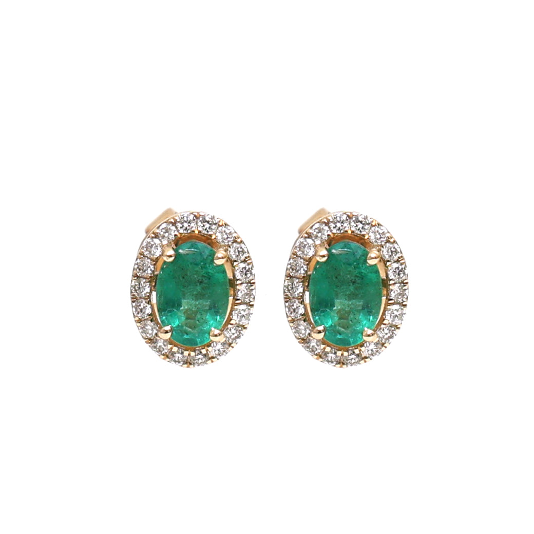Emerald Diamond Earrings