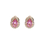 Pink Sapphire Diamond Earrings