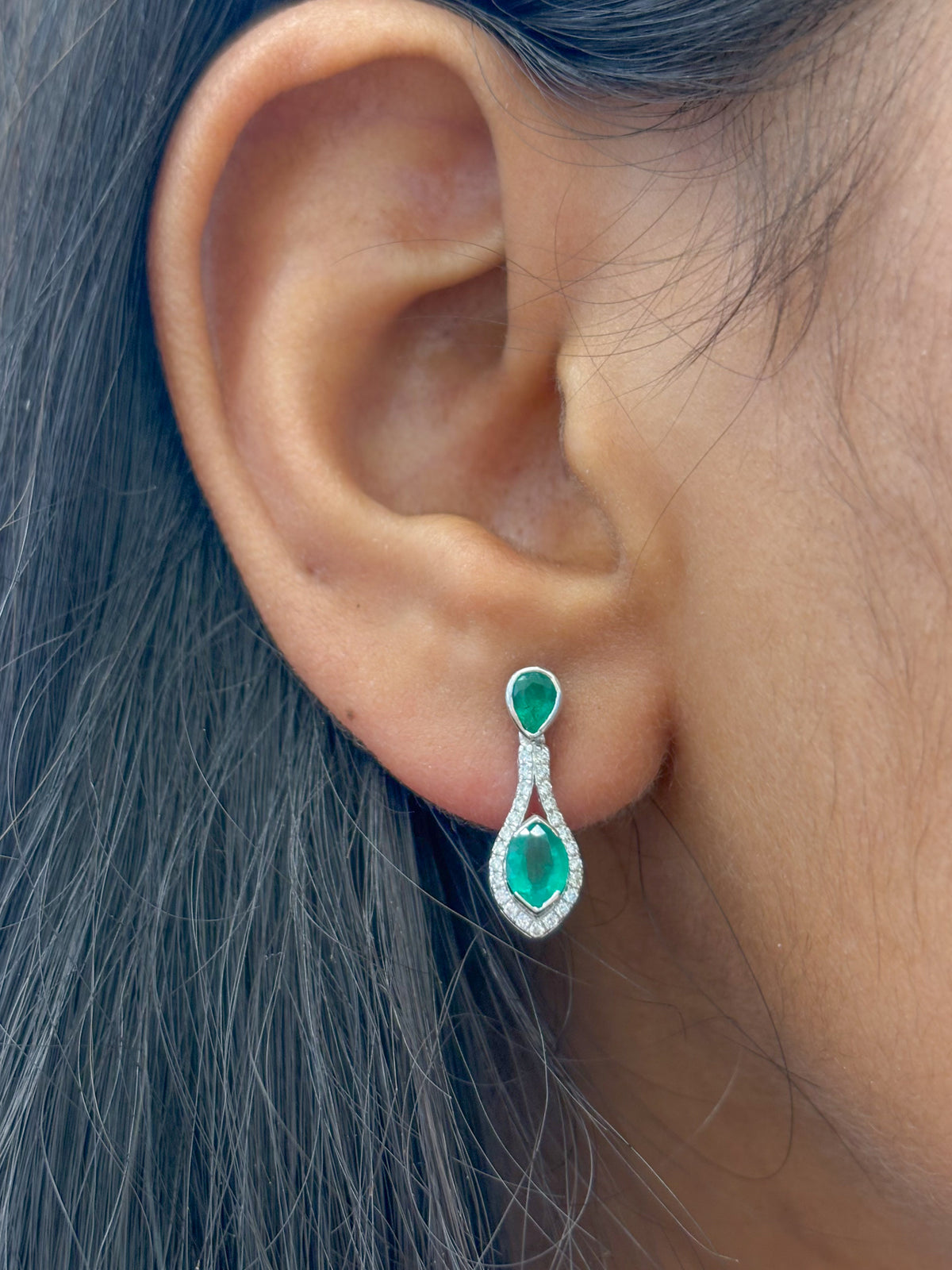 Emerald Diamond Earrings