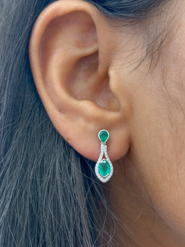 Emerald Diamond Earrings