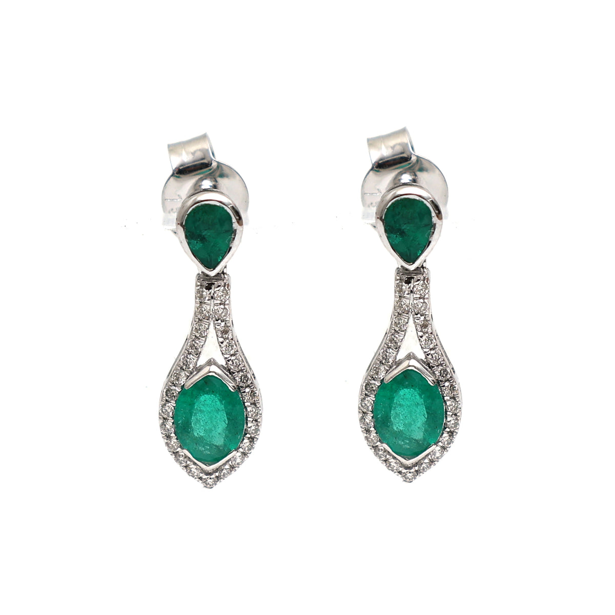 Emerald Diamond Earrings