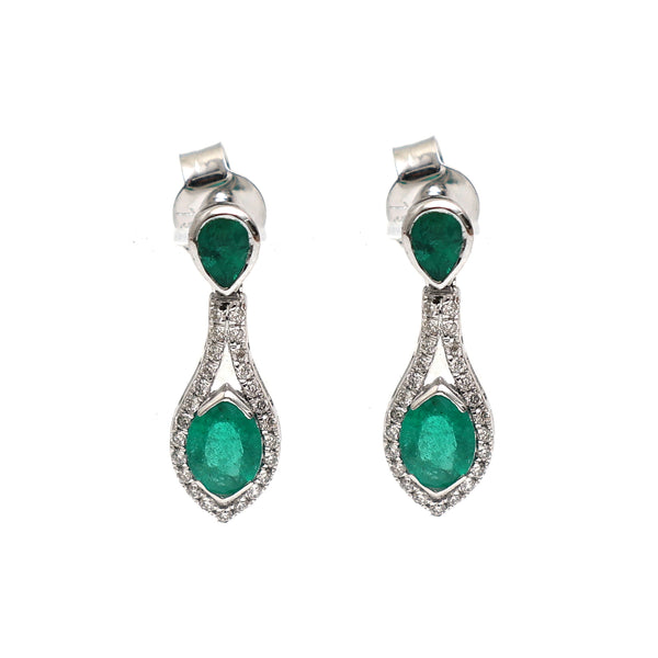 Emerald Diamond Earrings