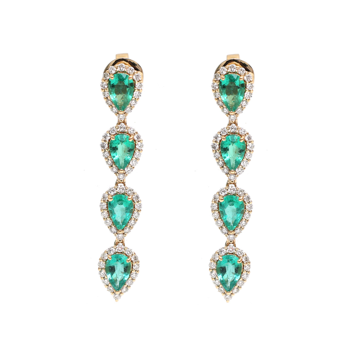 Emerald Diamond Earrings