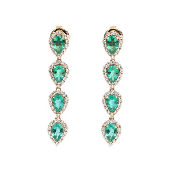 Emerald Diamond Earrings