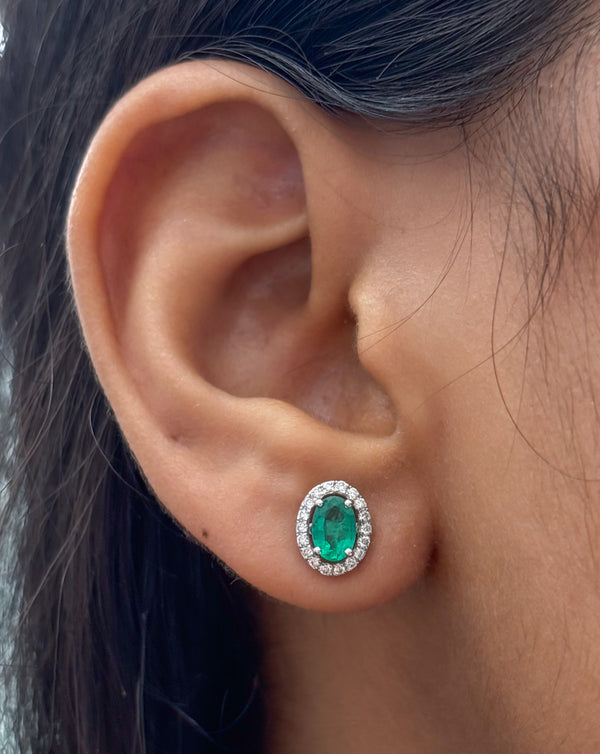 Emerald Diamond Earrings