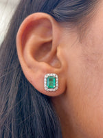 Emerald Diamond Earrings