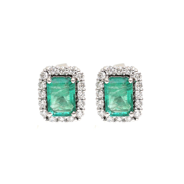 Emerald Diamond Earrings