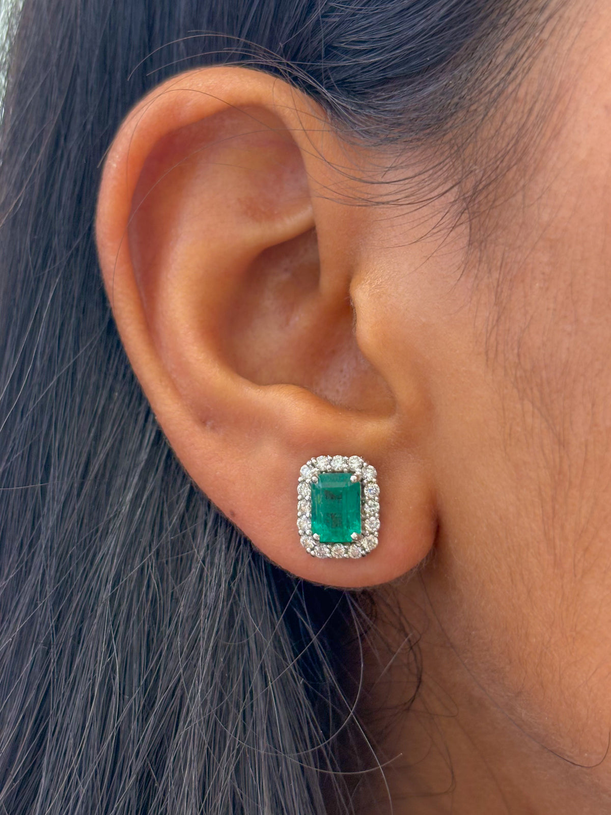 Emerald Diamond Earrings