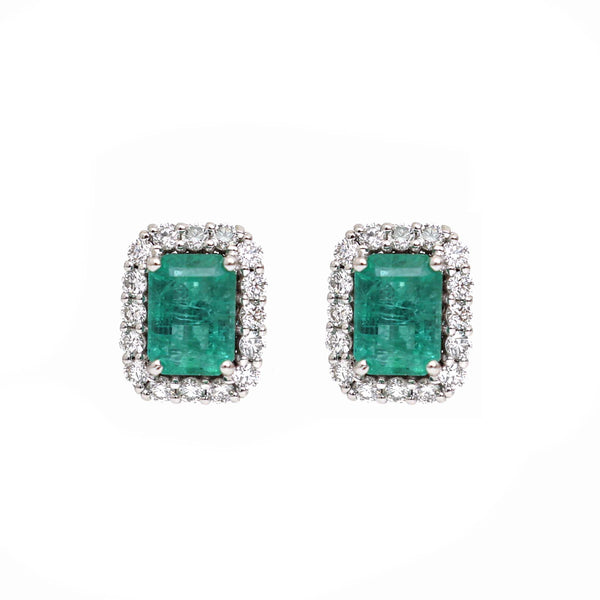 Emerald Diamond Earrings