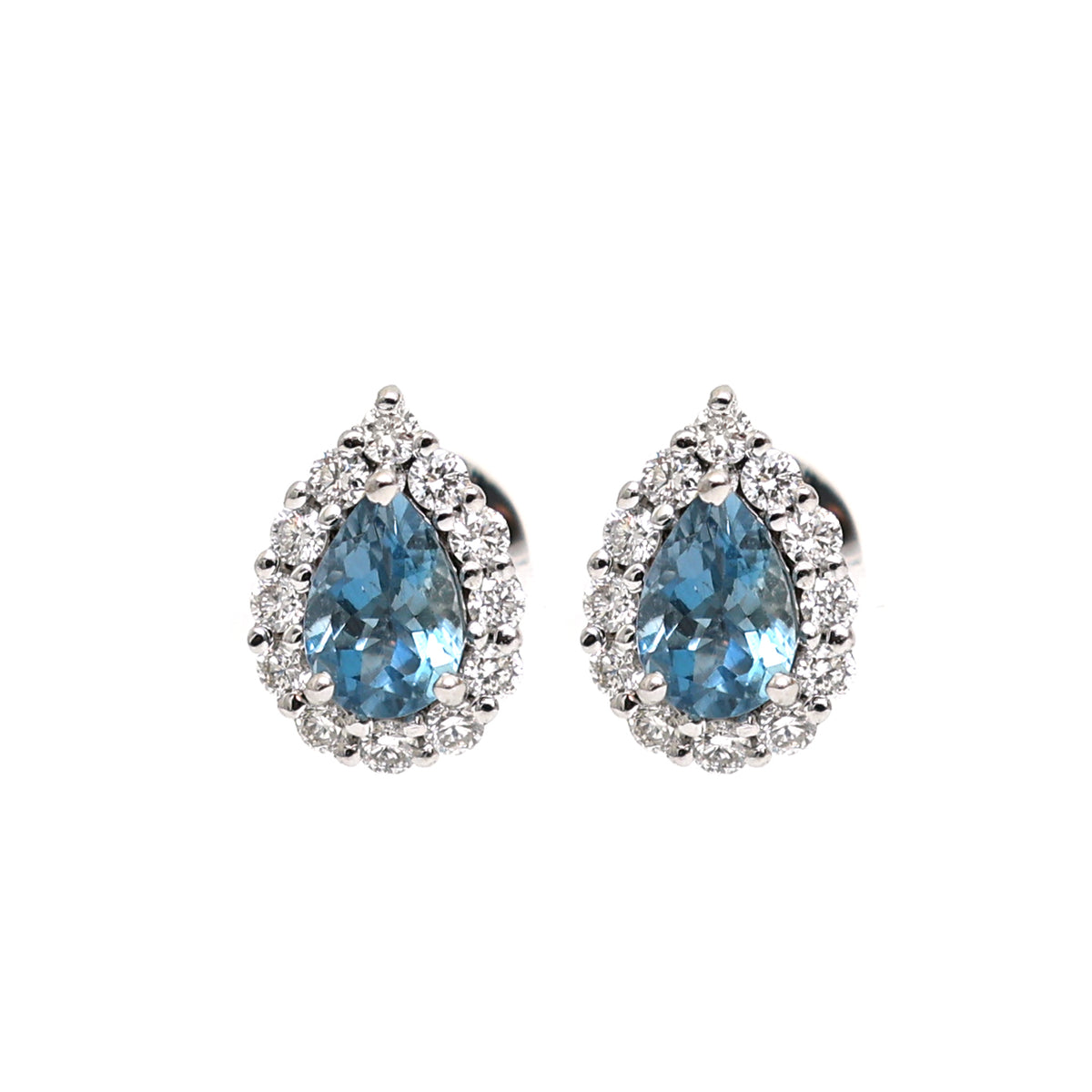 Aquamarine Diamond Earrings