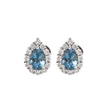 Aquamarine Diamond Earrings