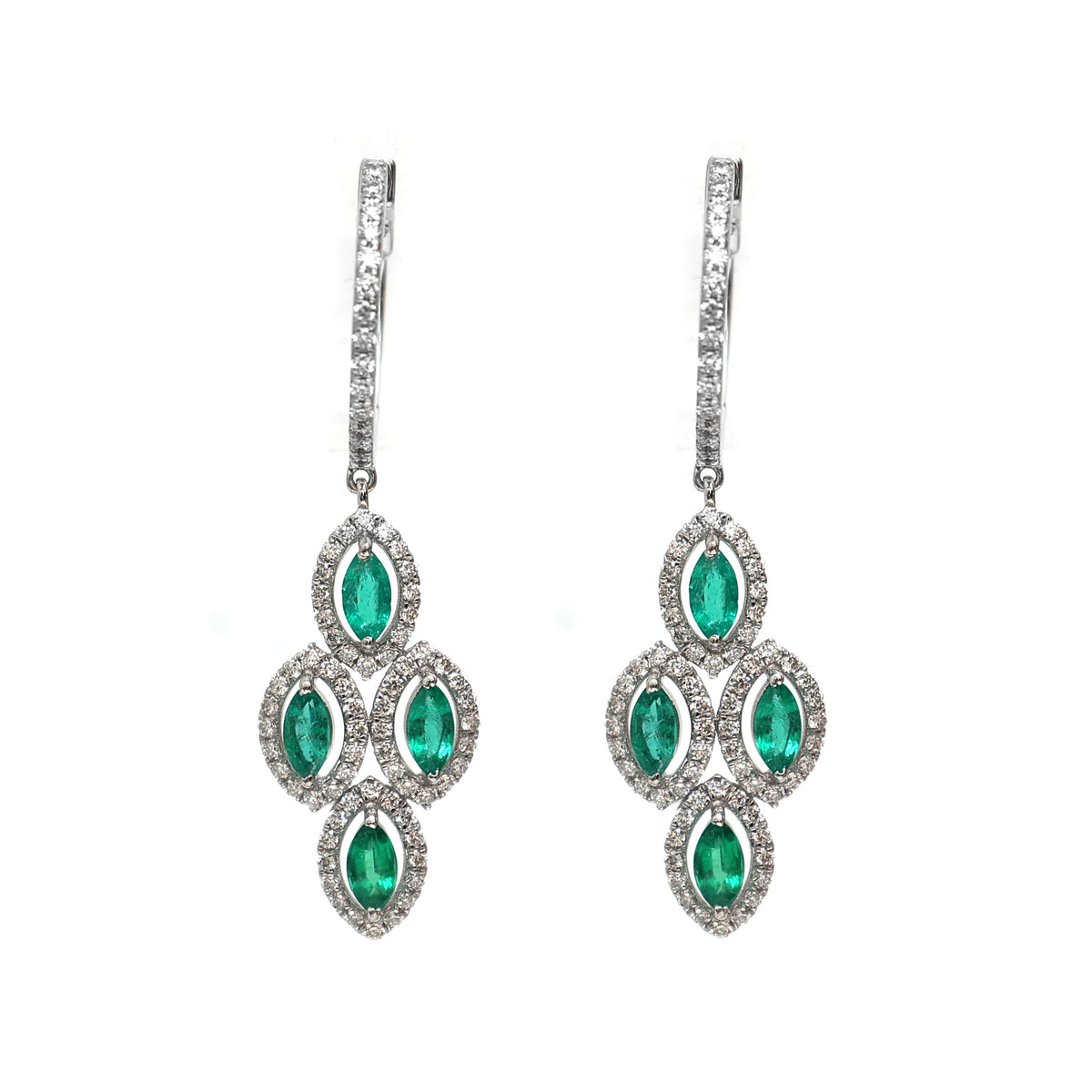 Emerald Diamond Earrings