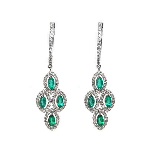 Emerald Diamond Earrings