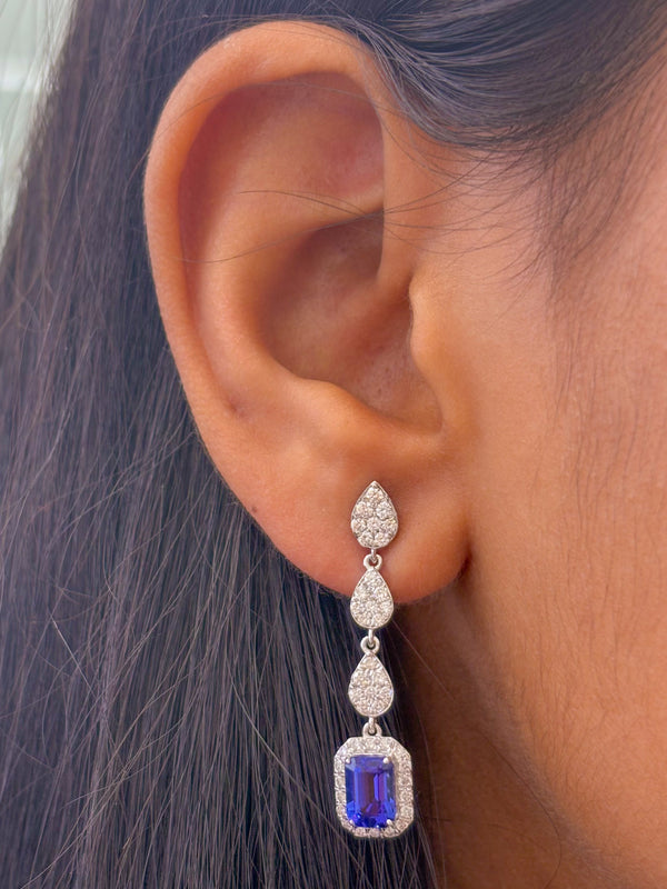 Tanzanite Diamond Earrings