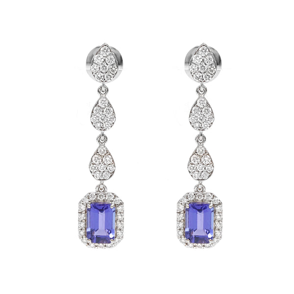 Tanzanite Diamond Earrings