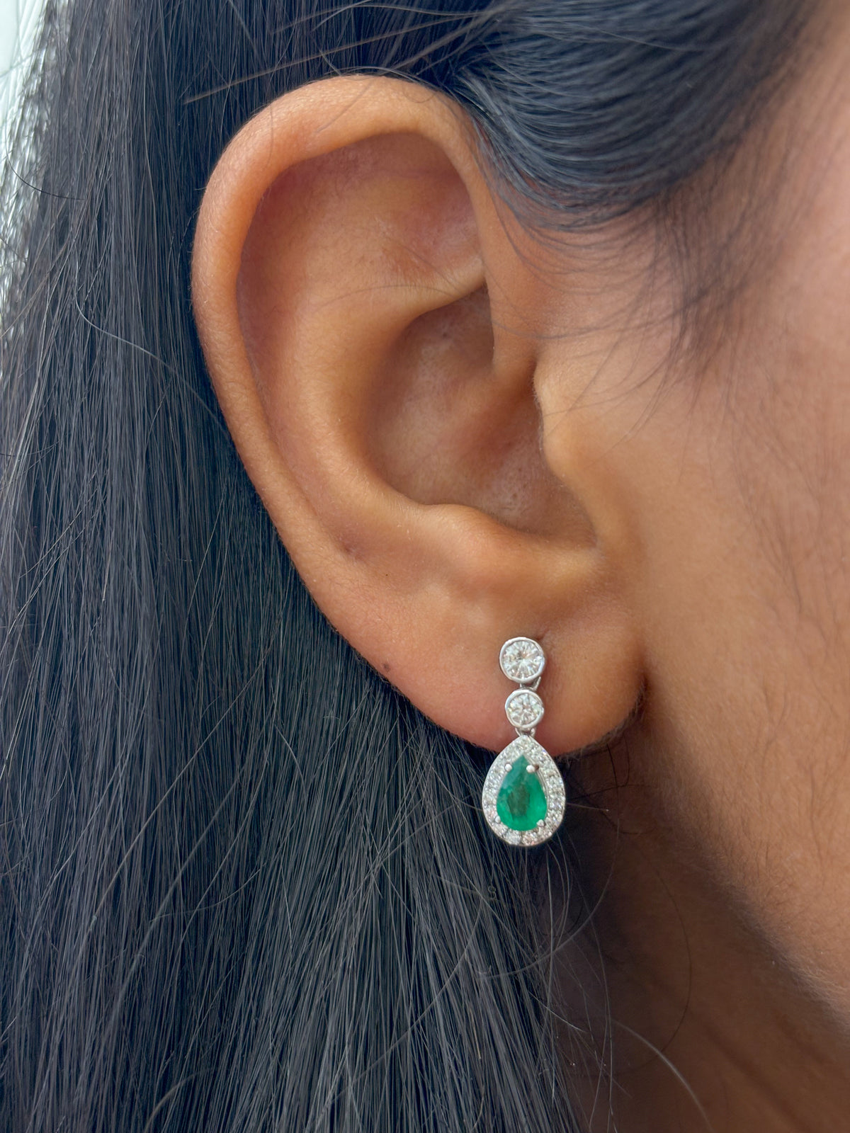 Emerald Diamond Earrings