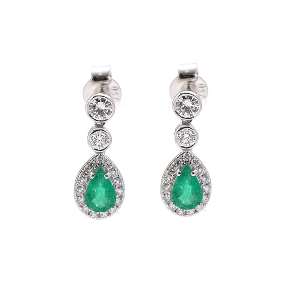 Emerald Diamond Earrings