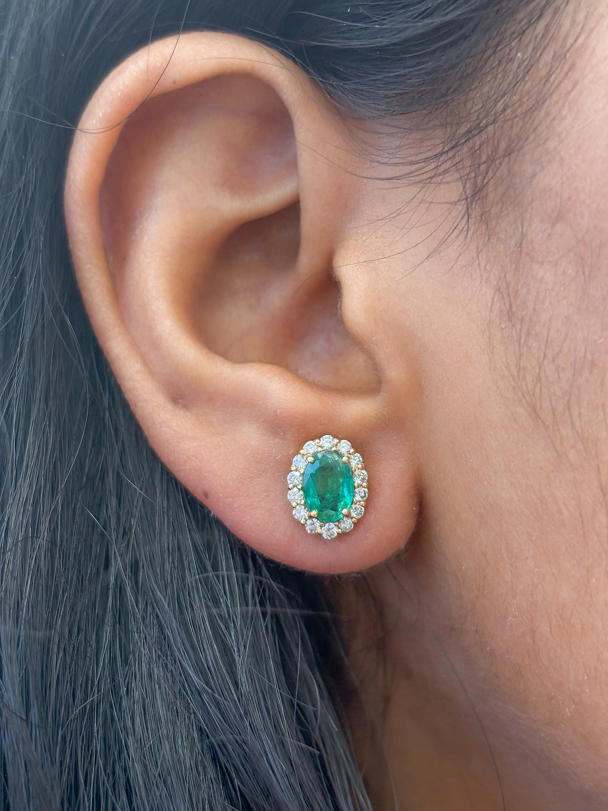 Emerald Diamond Earrings