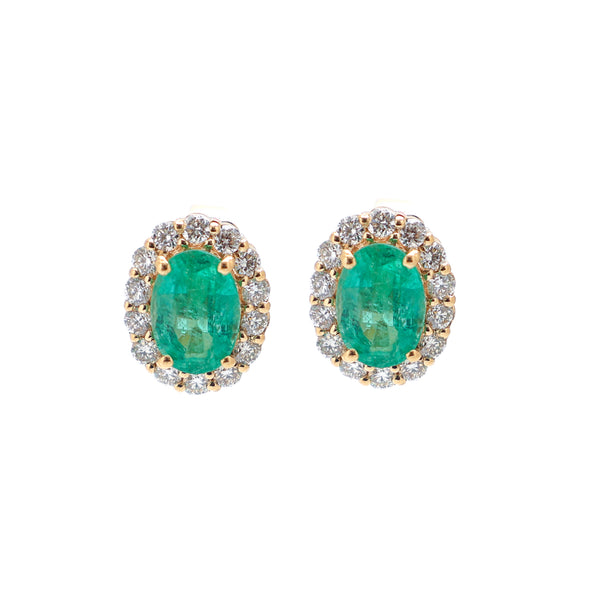 Emerald Diamond Earrings