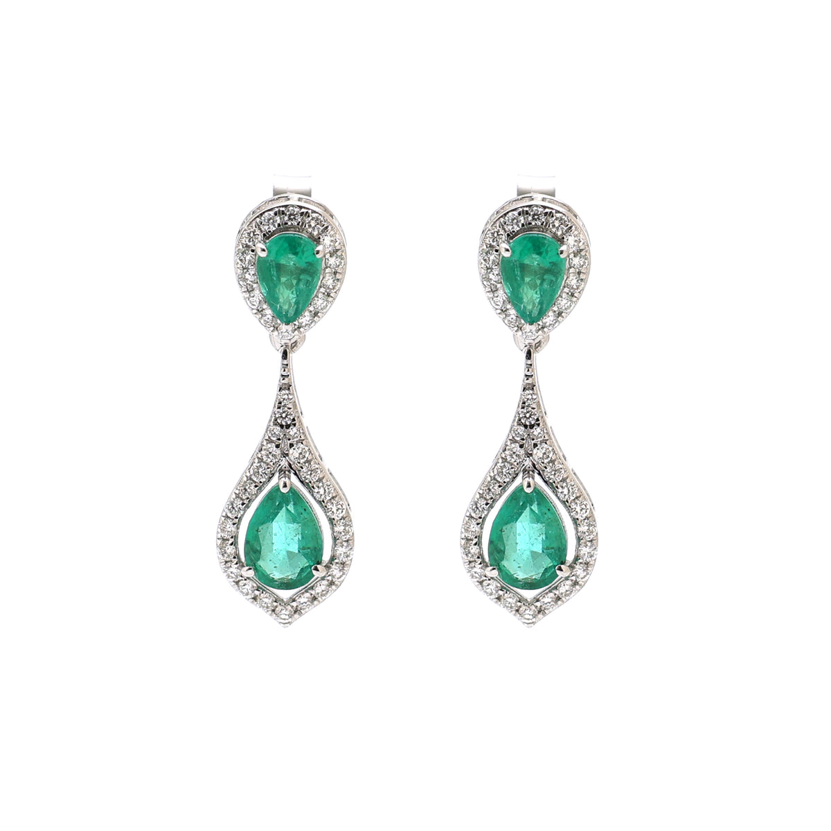 Emerald Diamond Earrings