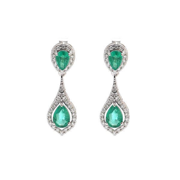 Emerald Diamond Earrings
