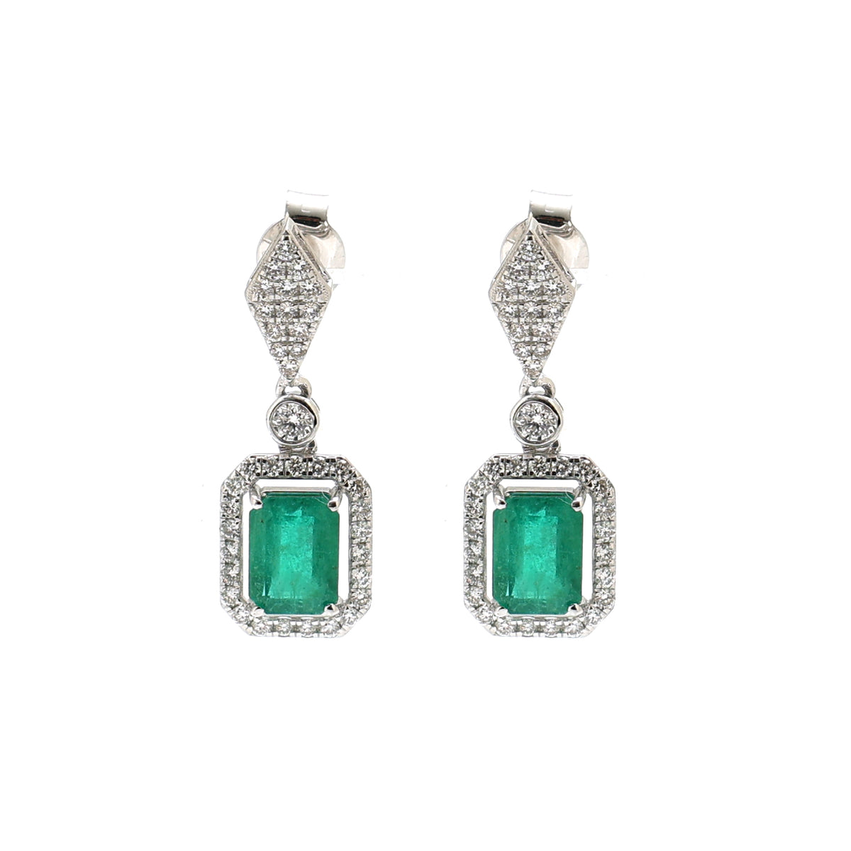 Emerald Diamond Earrings