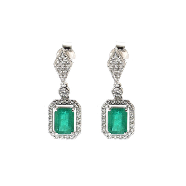 Emerald Diamond Earrings