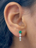 Emerald Diamond Earrings