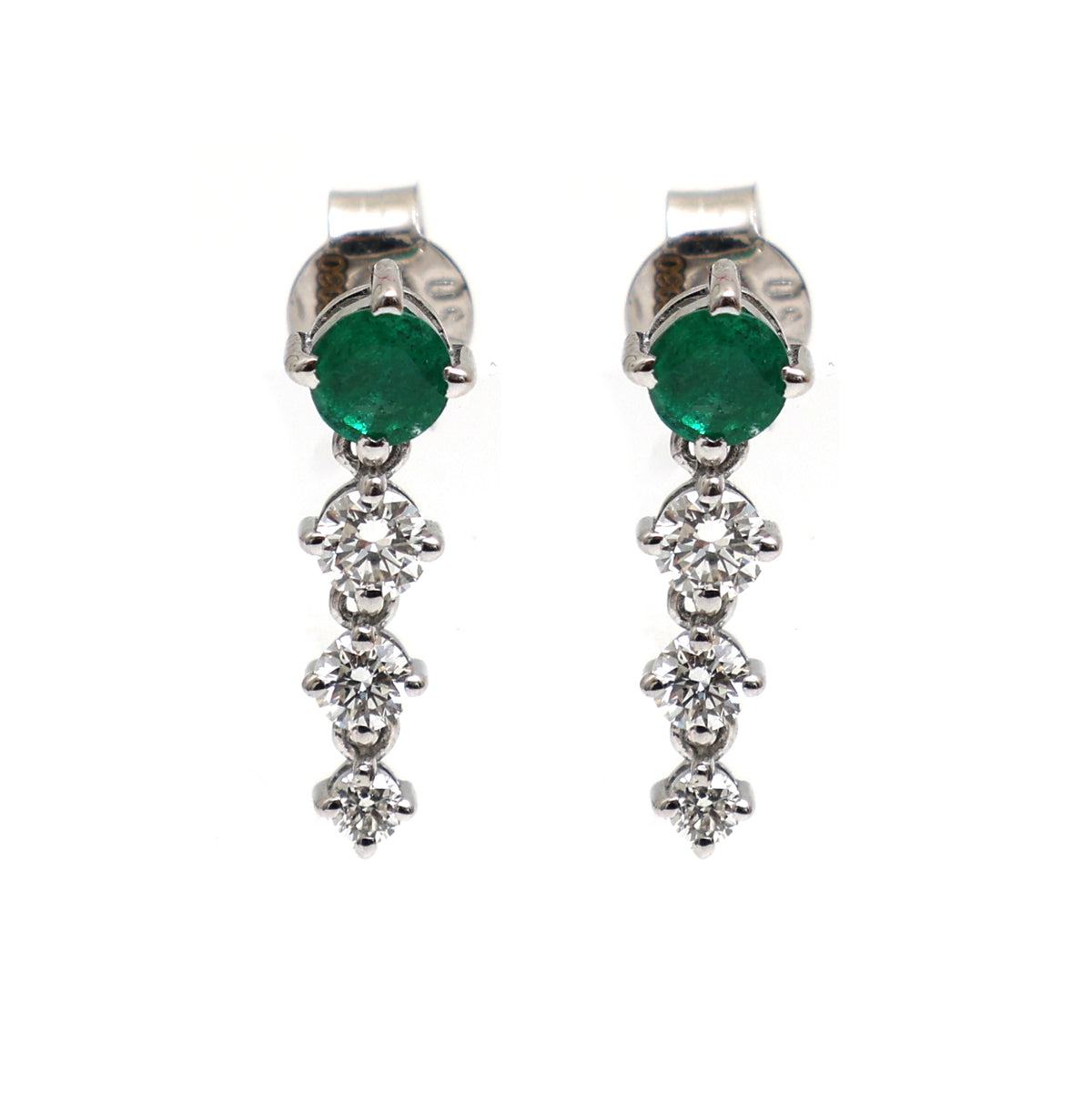 Emerald Diamond Earrings