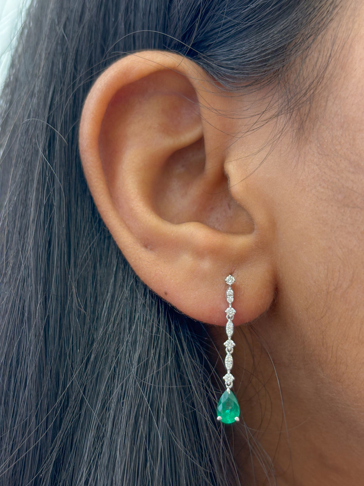 Emerald Diamond Earrings