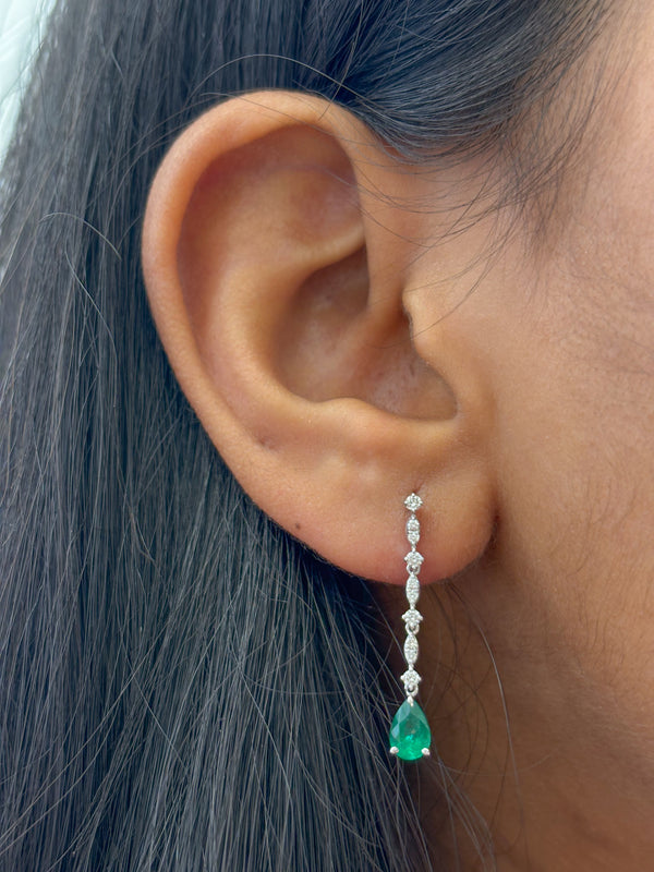 Emerald Diamond Earrings