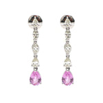 Pink Sapphire Diamond Earrings
