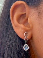 Aquamarine Diamond Earrings