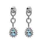 Aquamarine Diamond Earrings