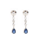 Blue Sapphire Diamond Earrings