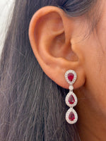 Ruby Diamond Earrings