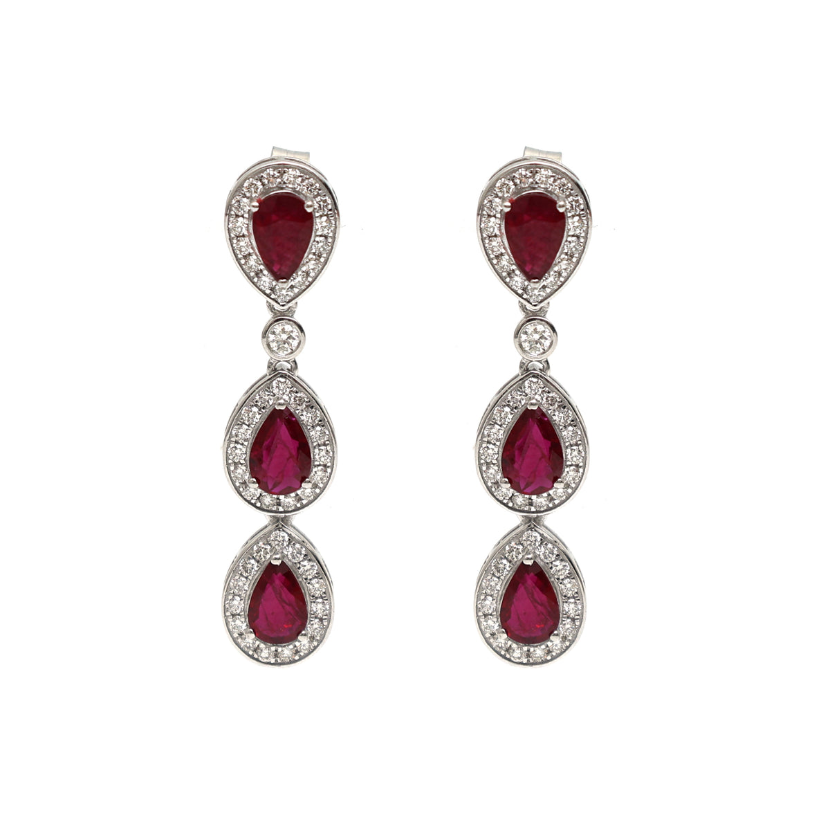 Ruby Diamond Earrings