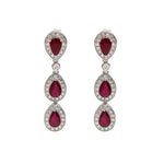 Ruby Diamond Earrings