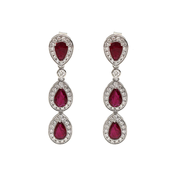 Ruby Diamond Earrings
