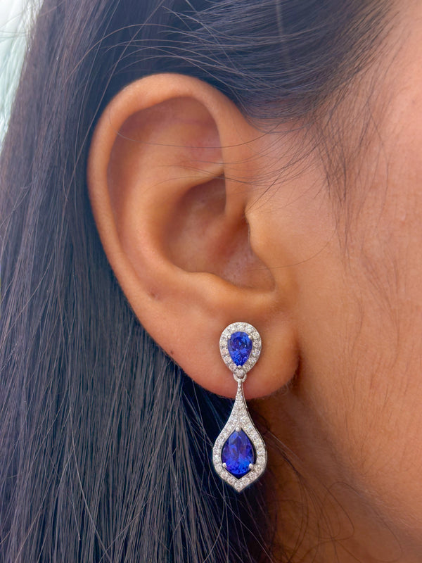 Tanzanite Diamond Earrings