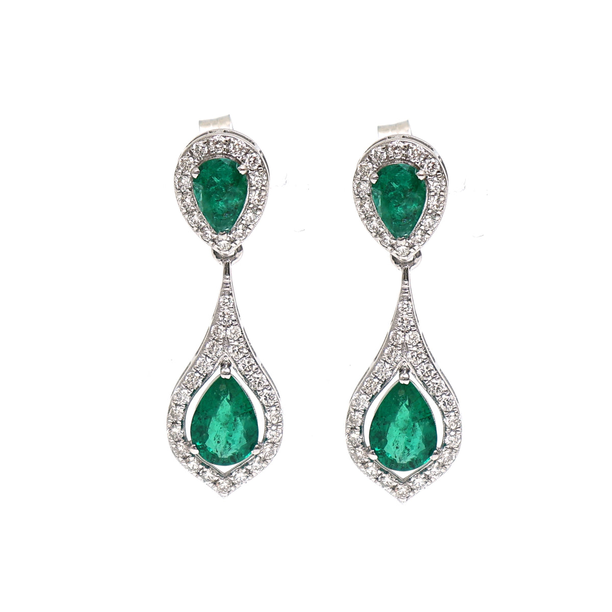 Emerald Diamond Earring