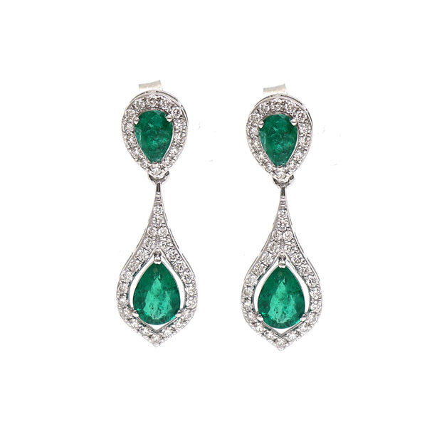 Emerald Diamond Earring