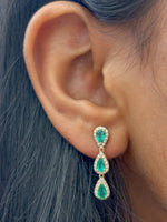 Emerald Diamond Earring