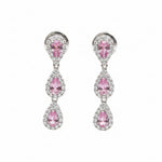 Pink Sapphire Diamond Earring