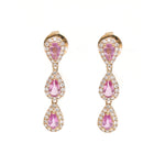 Pink Sapphire Diamond Earring
