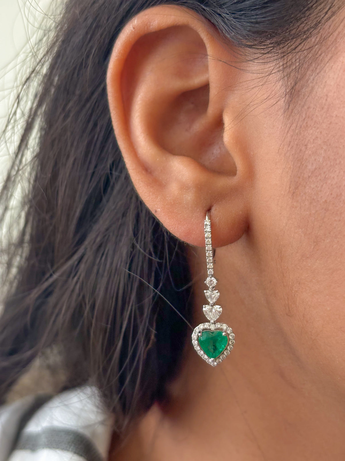 Emerald Diamond Earrings