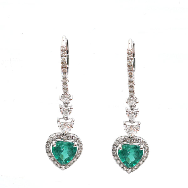 Emerald Diamond Earrings