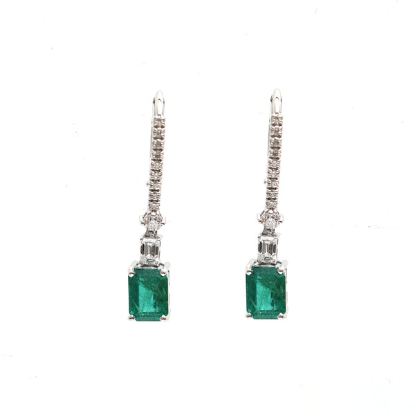 Emerald Diamond Earrings