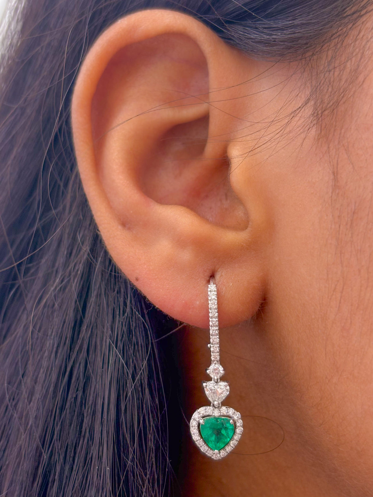 Emerald Diamond Earrings